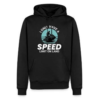 Ich habe nur auf Land-Jetskis eine Geschwindigkeitsbegrenzung - Männer Premium Bio Hoodie - Schwarz - Vorne - Nico (187cm)
