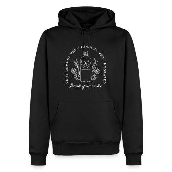 Trink dein Wasser Erinnerung hydrate lustiges Gym Mädchen - Männer Premium Bio Hoodie - Schwarz - Vorne - Nico (187cm)