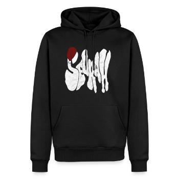 Savage « SEBRAH » Graffiti Police Marbre - Sweat à capuche Premium bio Homme - noir - Devant - Nico (187cm)