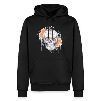 Sugar Skull Halloween Party Outfit Geschenk Lustig - Männer Premium Bio Hoodie - Schwarz - Vorne - Nico (187cm)
