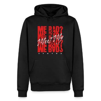 Sphynx-Katze – lustiges Wort - Männer Premium Bio Hoodie - Schwarz - Vorne - Nico (187cm)