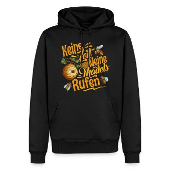 Imker - Männer Premium Bio Hoodie - Schwarz - Vorne - Nico (187cm)