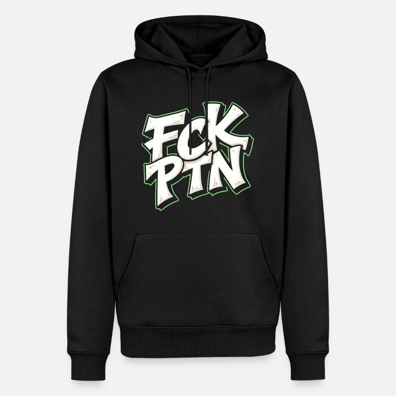 FCK PTN Anti Putin Statement - Männer Premium Bio Hoodie - Schwarz