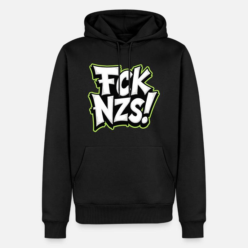 FCK NZS Statement gegen Rassismus - Männer Premium Bio Hoodie - Schwarz