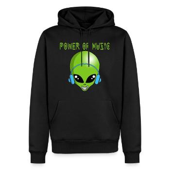 Interstellare Musik - Männer Premium Bio Hoodie - Schwarz - Vorne - Nico (187cm)