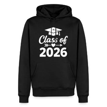 CLASS OF 2026 Absolventen Abschluss Studium - Männer Premium Bio Hoodie - Schwarz - Vorne - Nico (187cm)