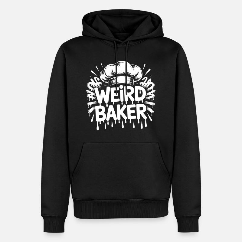 Weird Baker - Männer Premium Bio Hoodie - Schwarz