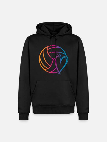 Volleyball Ball - Men’s Premium Organic Hoodie - black