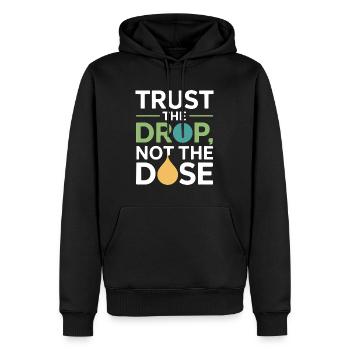 Certified Clinical Dilution Specialist Apparel  - Men’s Premium Organic Hoodie - black - Front - Nico (187cm)