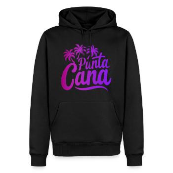 Punta Cana Karibik Urlaub mit Palmen - Männer Premium Bio Hoodie - Schwarz - Vorne - Nico (187cm)