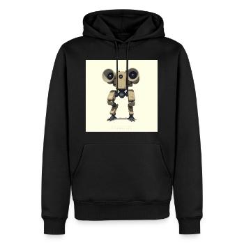 OBM_Eigenbraun - Männer Premium Bio Hoodie - Schwarz - Vorne - Nico (187cm)