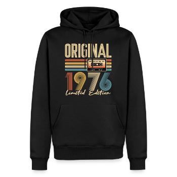 50 Birthday, 50 Years, Original 1976 - Men’s Premium Organic Hoodie - black - Front - Nico (187cm)