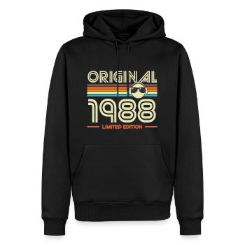 Original 1988 Retro Edition - Sweat à capuche Premium bio Homme - noir - Devant - Nico (187cm)