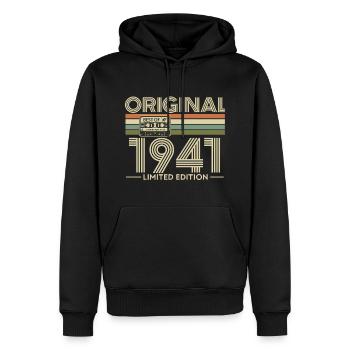 Originale limitierte Ausgabe von 1941 - Männer Premium Bio Hoodie - Schwarz - Vorne - Nico (187cm)