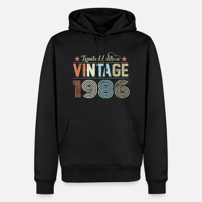 40e anniversaire 1986 - Sweat à capuche Premium bio Homme - noir