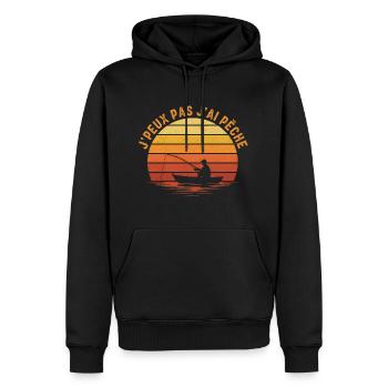I can't I fished - Men’s Premium Organic Hoodie - black - Front - Nico (187cm)