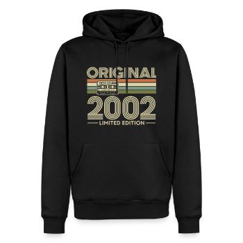 Original 2002 Édition Limitée - Sweat à capuche Premium bio Homme - noir - Devant - Nico (187cm)