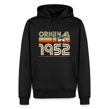 Original 1952 Retro Limited Edition - Men’s Premium Organic Hoodie - black - Front - Nico (187cm)