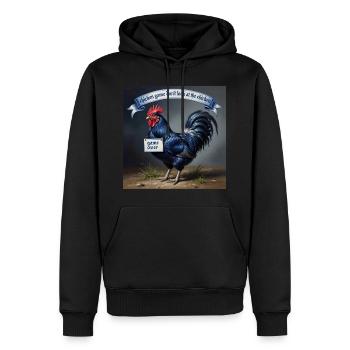 chicken Game - Männer Premium Bio Hoodie - Schwarz - Vorne - Nico (187cm)