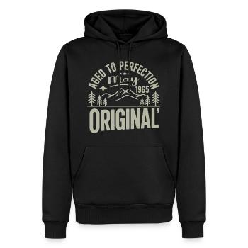 Mai 1965 – Legende der Gipfel und Berge - Männer Premium Bio Hoodie - Schwarz - Vorne - Nico (187cm)