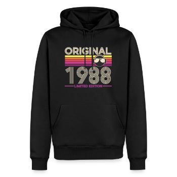 Original 1988 Retro Edition - Men’s Premium Organic Hoodie - black - Front - Nico (187cm)