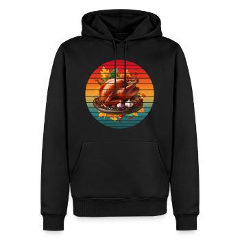 DINDE MILLÉSIMÉE - Sweat à capuche Premium bio Homme - noir - Devant - Nico (187cm)