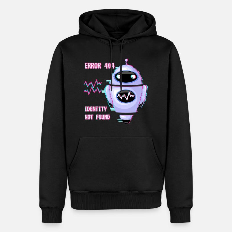 ERREUR 404 : Identité non trouvée - Sweat à capuche Premium bio Homme - noir