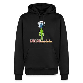 Kabeljau Alien Fisch Humor Geschenk für Angler - Männer Premium Bio Hoodie - Schwarz - Vorne - Nico (187cm)