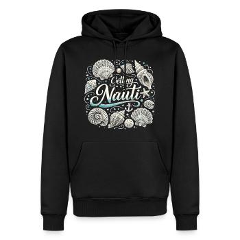 Chemise féminine pour enterrement de vie de garçon maritime - Obtenir une coquille Nauti - Sweat à capuche Premium bio Homme - noir - Devant - Nico (187cm)