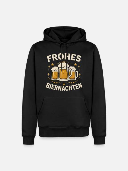 Frohes Biernachten Geschenk Männer - Männer Premium Bio Hoodie - Schwarz