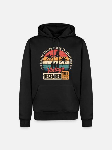 Limitierte Ausgabe Dezember 1966 - Männer Premium Bio Hoodie - Schwarz
