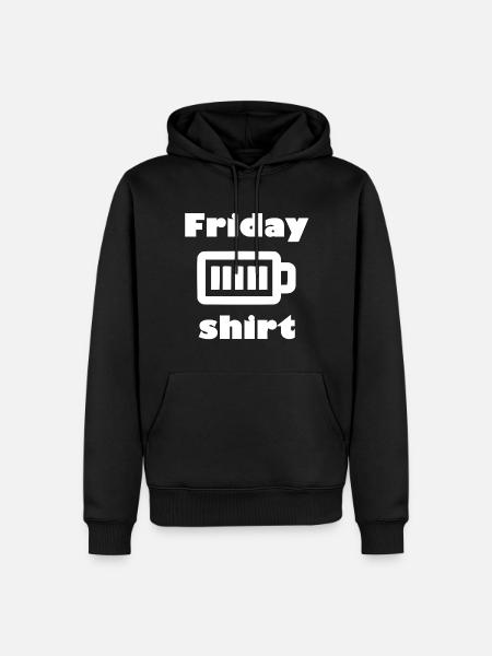 Friday Shirt Kaffeebecher Motiv - Männer Premium Bio Hoodie - Schwarz