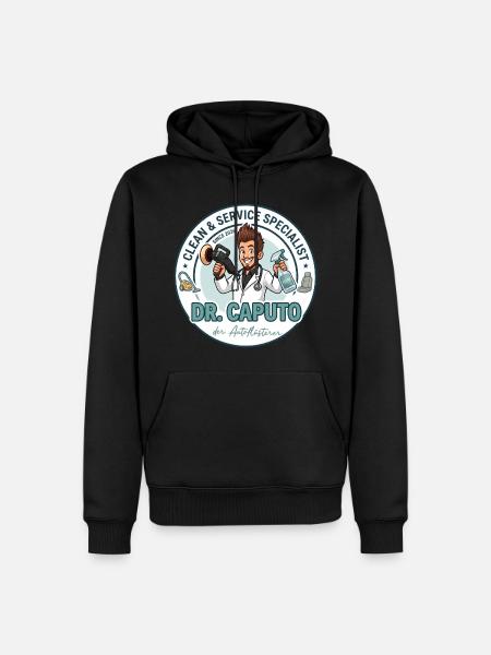 Dr. Caputo der Autoflüsterer - Männer Premium Bio Hoodie - Schwarz