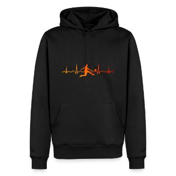 Fussballspielen Herren Fussballspieler Fussball - Männer Premium Bio Hoodie - Schwarz - Vorne - Nico (187cm)