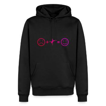 Hommes Femmes Hip Hop Hip Hop Bgirl Break Dance - Sweat à capuche Premium bio Homme - noir - Devant - Nico (187cm)