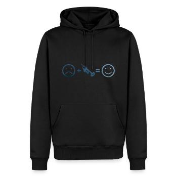 Herren Trumpet Player Damen Trompetenspieler - Männer Premium Bio Hoodie - Schwarz - Vorne - Nico (187cm)