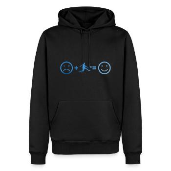 Football Football Football Jeu Football féminin - Sweat à capuche Premium bio Homme - noir - Devant - Nico (187cm)