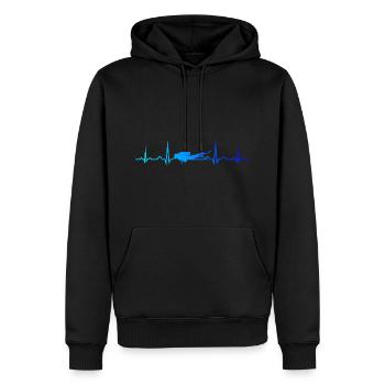 Scuba Taucher Diver Diving Herren Free Dive - Männer Premium Bio Hoodie - Schwarz - Vorne - Nico (187cm)