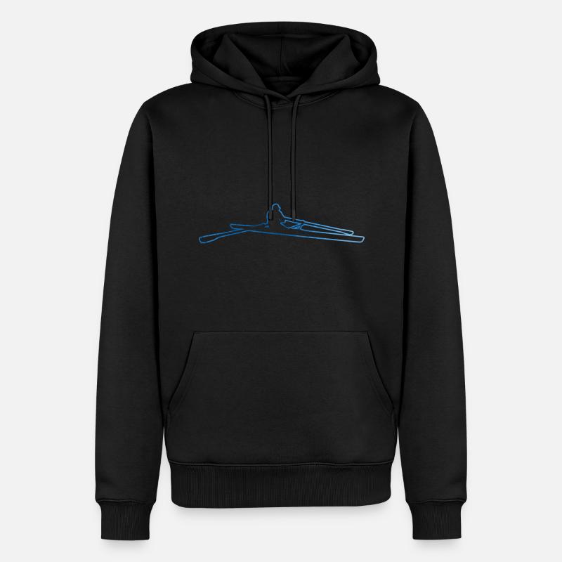 Aviron Aviron Hommes Rameurs Femmes - Sweat à capuche Premium bio Homme - noir