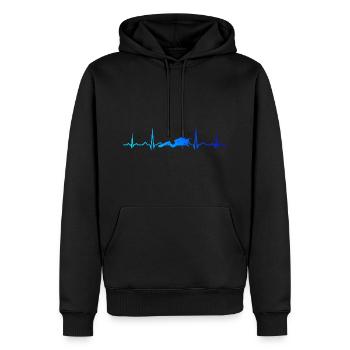Plongée Plongée Taucher Tauchen Plongée Tauchen - Sweat à capuche Premium bio Homme - noir - Devant - Nico (187cm)