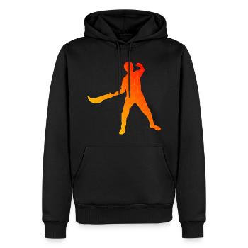 Pelote Pelote vasca Pelote Basque Hommes Jai Alai - Sweat à capuche Premium bio Homme - noir - Devant - Nico (187cm)