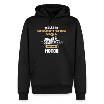Cadeaux pour les motards Quad, Stunt, Moto, Vélo - Sweat à capuche Premium bio Homme - noir - Devant - Nico (187cm)