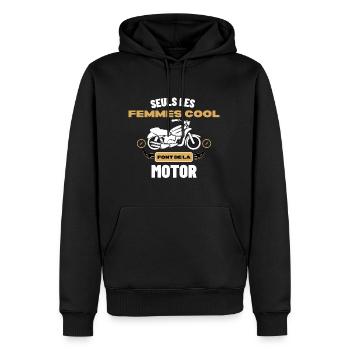Cadeaux pour les motards Quad, Stunt, Moto, Vélo - Sweat à capuche Premium bio Homme - noir - Devant - Nico (187cm)