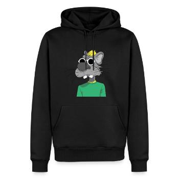 NFT GANG STAR RAT #0110 - Sweat à capuche Premium bio Homme - noir - Devant - Nico (187cm)