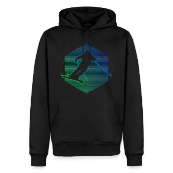 Damen Slopestyle Herren Ski Freestyle Freestyle Sk - Männer Premium Bio Hoodie - Schwarz - Vorne - Nico (187cm)