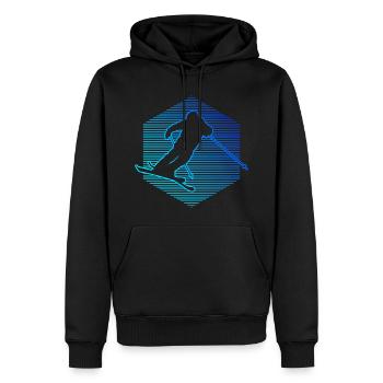 Freestyle Ski Herren Ski Jumping Slopestyle - Männer Premium Bio Hoodie - Schwarz - Vorne - Nico (187cm)