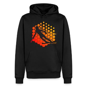 Ski Ski Hommes Skieurs Sports d’hiver - Sweat à capuche Premium bio Homme - noir - Devant - Nico (187cm)