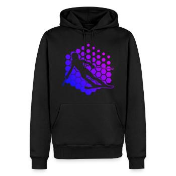 Skieur acrobatique féminin Cascadeur Hommes - Sweat à capuche Premium bio Homme - noir - Devant - Nico (187cm)
