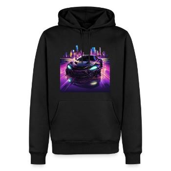 Fascination of the Night - Sports Car City Speed - Men’s Premium Organic Hoodie - black - Front - Nico (187cm)