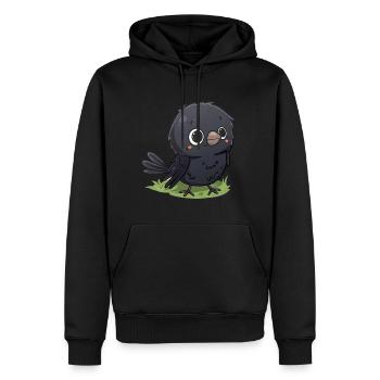 D’adorables amis corbeaux kawaii pour vous - Sweat à capuche Premium bio Homme - noir - Devant - Nico (187cm)
